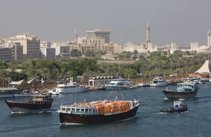 Framed Print : Traditional dhows on Dubai Creek, Dubai, United Arab Emirates, Middle East Framed Print : Traditional dhows on Dubai Creek, Dubai, United Arab Emirates, Middle East