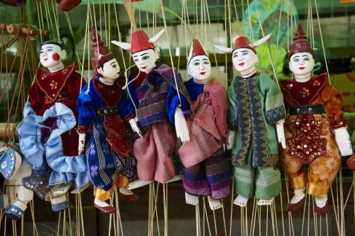 Framed Print : Traditional dolls for sale in the market, Bagan (Pagan), Myanmar (Burma), Asia Framed Print : Traditional dolls for sale in the market, Bagan (Pagan), Myanmar (Burma), Asia