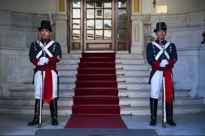 Framed Print : Traditional dressed guard, Buenos Aires, Argentina, South America