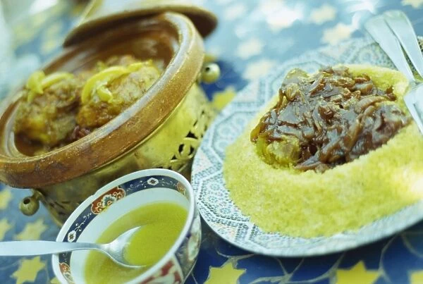 Traditional food of chicken tagine