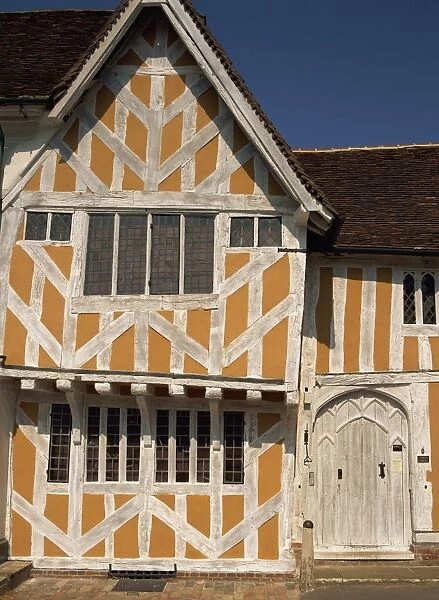 Traditional housing facade, Lavenham, Suffolk, England, United Kingdom, Europe