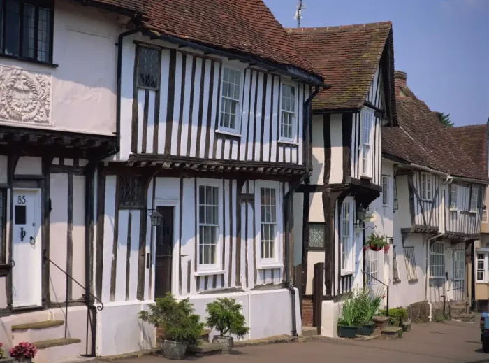 Framed Print : Traditional housing facades, Lavenham, Suffolk, England, United Kingdom, Europe Framed Print : Traditional housing facades, Lavenham, Suffolk, England, United Kingdom, Europe
