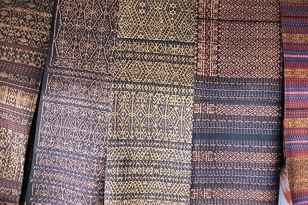 Traditional ikat weavings