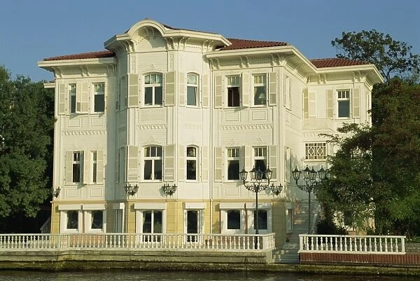 Traditional large wooden house on the Bosphorus at Istanbul