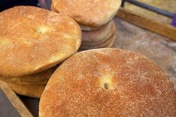 Traditional Moroccan bread, Meknes, Morocco, North Africa, Africa