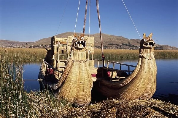 Two traditional reed boats