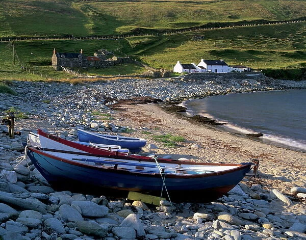 Traditional Shetland boats at Nor Wick