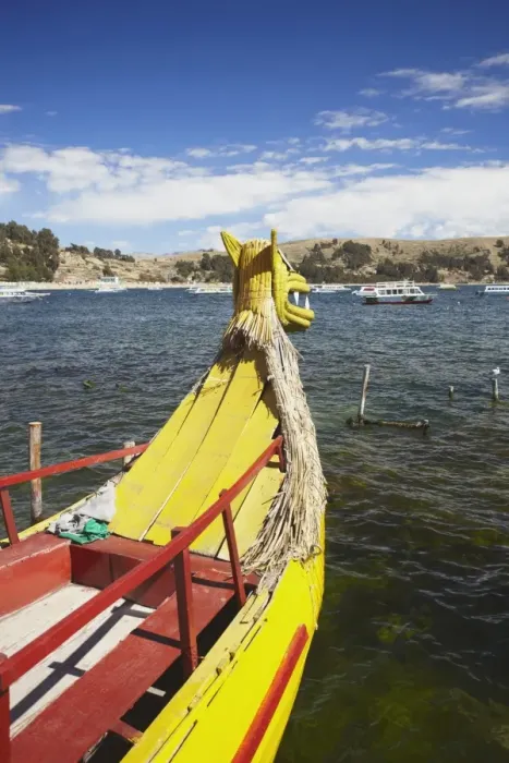 Framed Print : Traditional style reed boat, Copacabana, Lake Titicaca, Bolivia, South America Framed Print : Traditional style reed boat, Copacabana, Lake Titicaca, Bolivia, South America