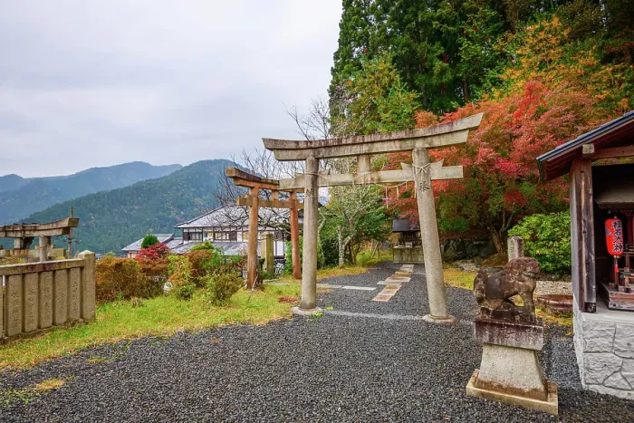 Framed Print : Traditional torii gates surrounded by vivid autumn foliage on Mount Hiei, a serene gateway to sacred temples in Kyoto, Honshu, Japan Framed Print : Traditional torii gates surrounded by vivid autumn foliage on Mount Hiei, a serene gateway to sacred temples in Kyoto, Honshu, Japan