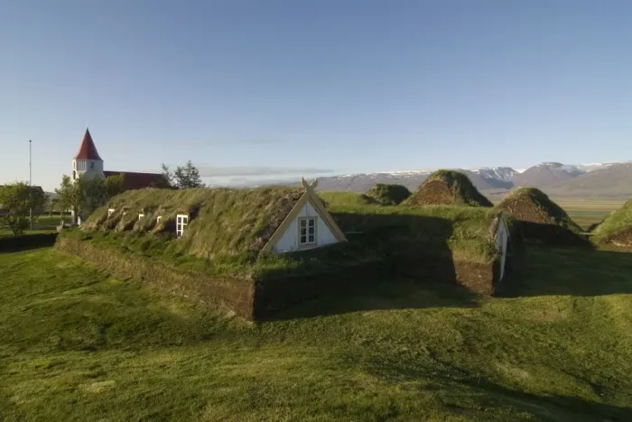 Framed Print : Traditional turf houses at Glaumbaer, Iceland, Polar Regions Framed Print : Traditional turf houses at Glaumbaer, Iceland, Polar Regions