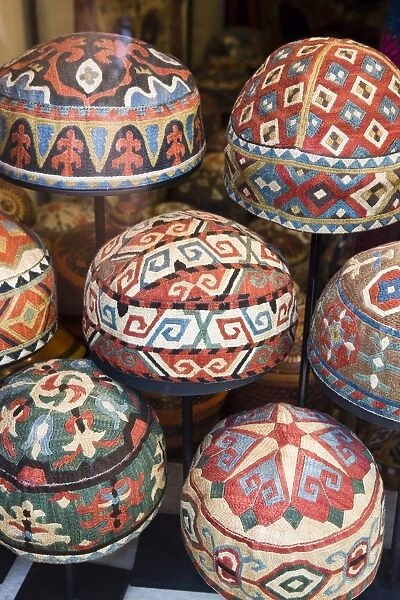 Traditional Turkish hats, Cavalry Bazaar, Istanbul, Turkey, Europe