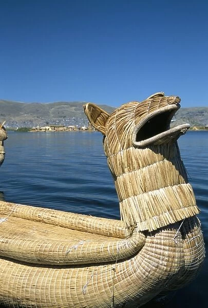 Traditional Uros (Urus) reed boat