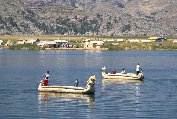 Traditional Uros (Urus) reed boats