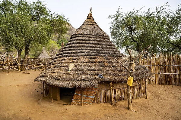 Traditional village hut of the Laarim tribe, Boya Hills, Eastern Equatoria, South Sudan