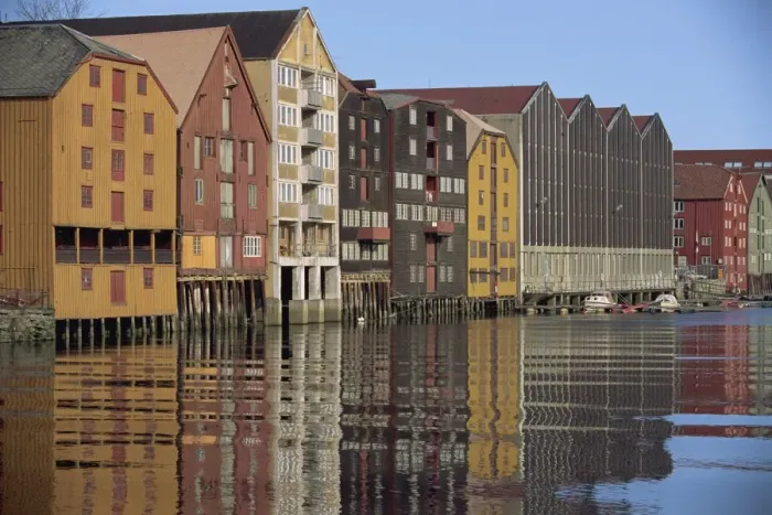Framed Print : Traditional waterfront buildings Framed Print : Traditional waterfront buildings
