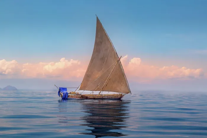 Framed Print : Traditional wooden sailing vessel at sea off the North West coast of Madagascar, Indian Ocean, Africa Framed Print : Traditional wooden sailing vessel at sea off the North West coast of Madagascar, Indian Ocean, Africa