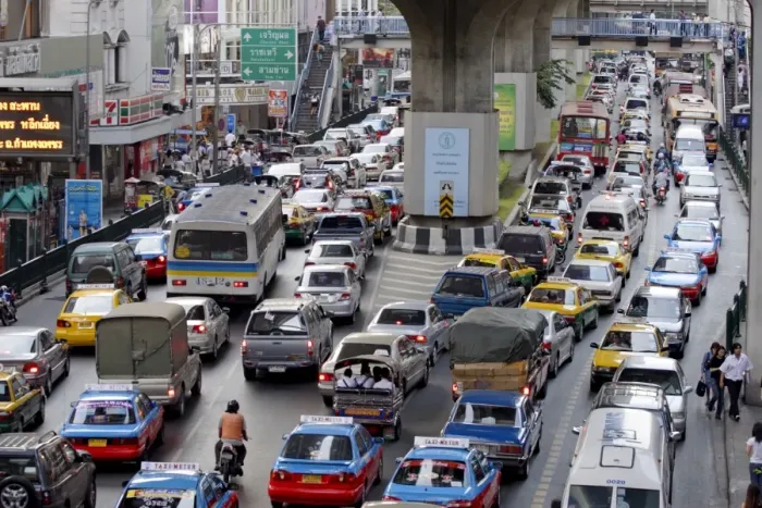 Framed Print : Traffic chaos in Bangkok Framed Print : Traffic chaos in Bangkok