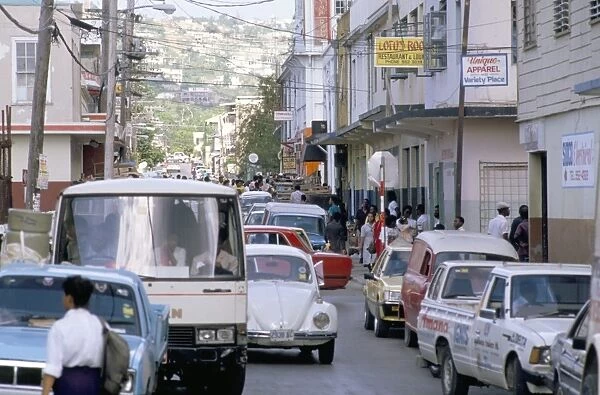Traffic in town street