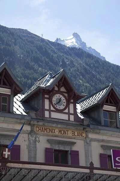 The train station, Chamonix, Haute Savoie, French Alps, France, Europe