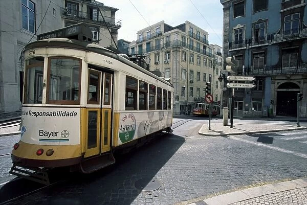 Tram in the Baixa district