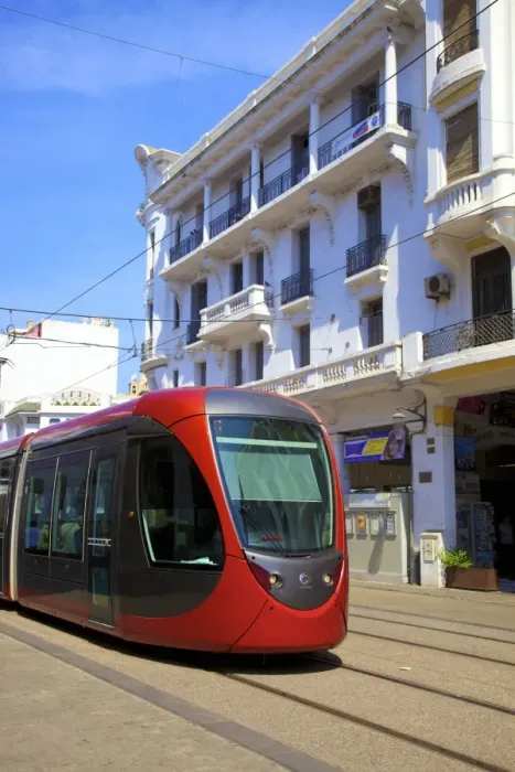 Framed Print : Tram, Casablanca, Morocco, North Africa, Africa