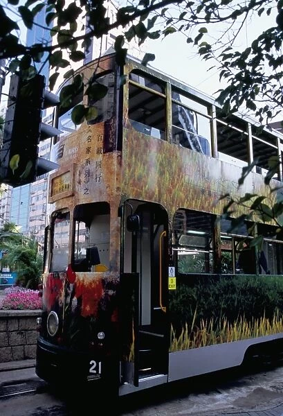 Tram, Causeway Bay, Hong Kong Island, Hong Kong, China, Asia