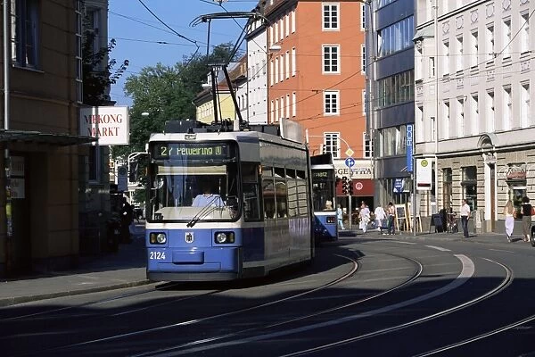 Tram in the city centre