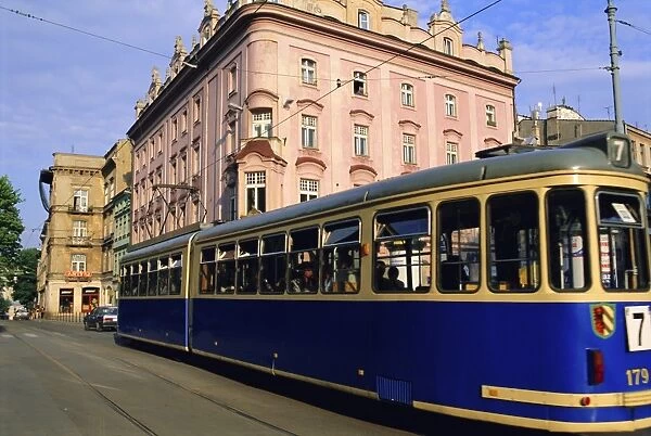 Tram in the old town
