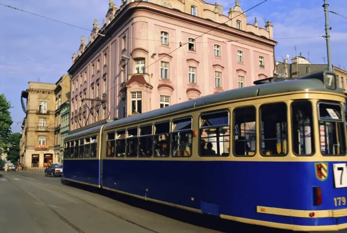 Framed Print : Tram in the old town Framed Print : Tram in the old town