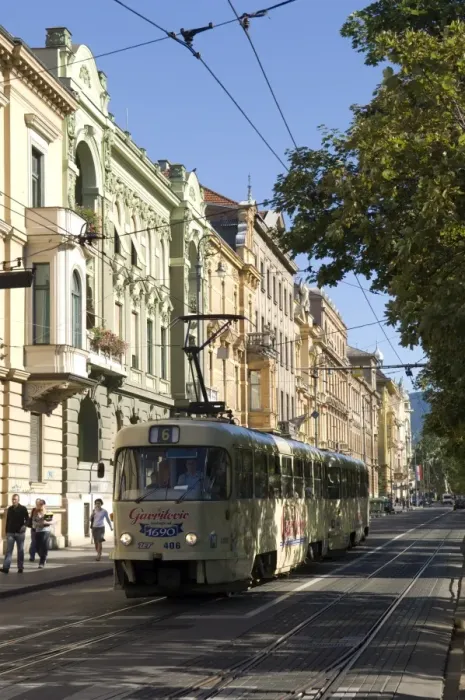 Framed Print : Tram, Praska Street, Zagreb, Croatia, Europe Framed Print : Tram, Praska Street, Zagreb, Croatia, Europe
