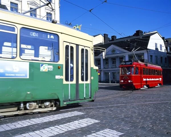 Trams, Helsinki, Finland, Scandinavia, Europe