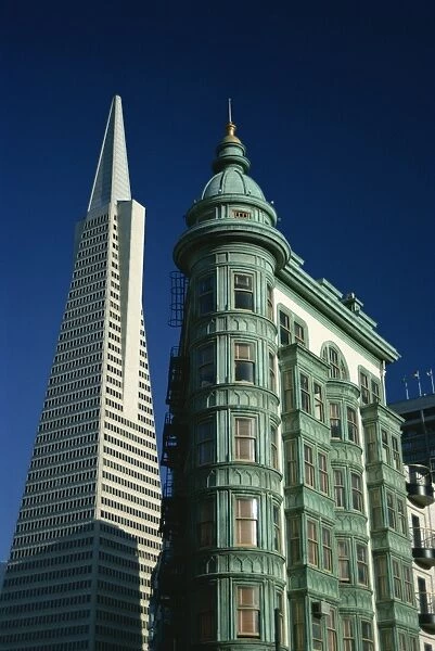 The Transamerica Pyramid, designed by the architect William Pereira and built in 1972