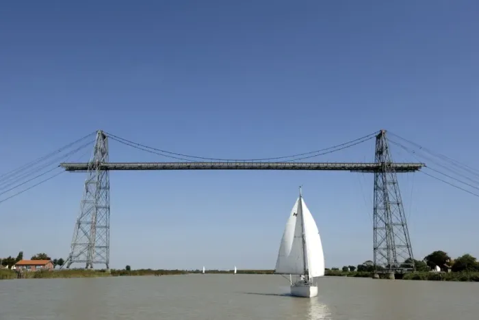 Framed Print : Transporter bridge over River Charente, Rochefort, Charente, France, Europe Framed Print : Transporter bridge over River Charente, Rochefort, Charente, France, Europe
