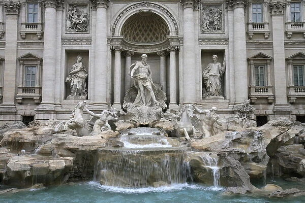Trevi fountain by Nicola Salvi dating from the 17th century, Rome, Lazio, Italy, Europe