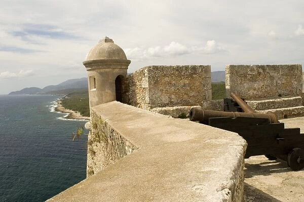 A triangular lunette at the Castillo del Morro, a fortess at the entrance to the Bay of Santiago
