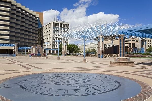 Tricentennial Plaque in the Civic Plaza, Albuquerque, New Mexico, United States of America