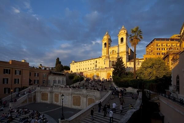 Trinita dei Monti church, Piazza di Spagna, Spanish Steps, Rome, Italy, Europe