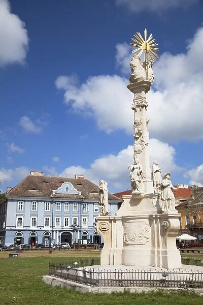 Trinity Column in Piata Unirii, Timisoara, Banat, Romania, Europe