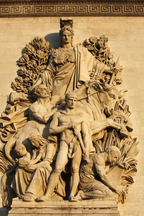 Framed Print : The Triumph by Antoine Etex, dating from 1810, sculpture on the Arc de Triomphe, Paris