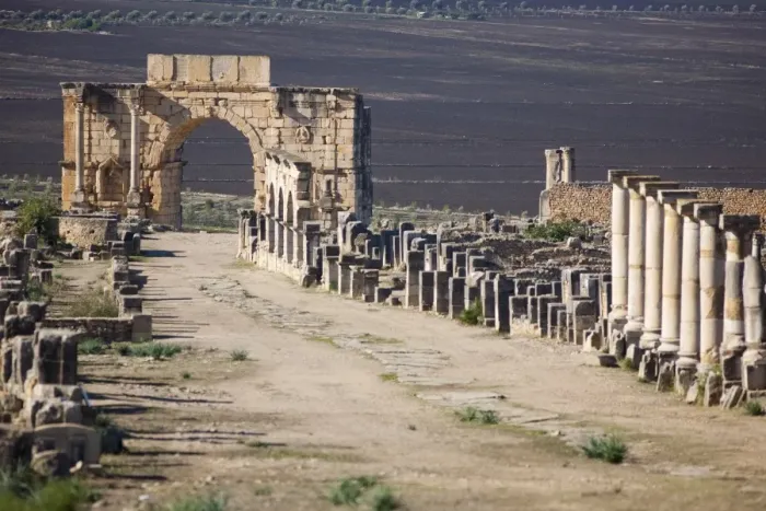 Framed Print : Triumph Arch in Roman ruins, Volubilis, UNESCO World Heritage Site, Morocco Framed Print : Triumph Arch in Roman ruins, Volubilis, UNESCO World Heritage Site, Morocco