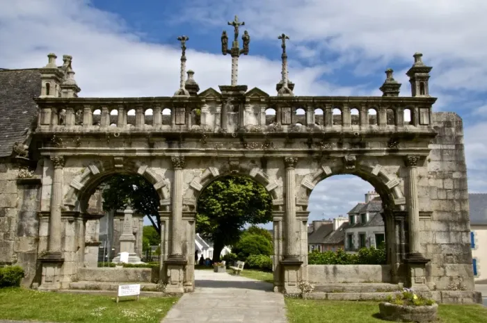 Framed Print : Triumphal Arch dating from 1588 ), Sizun parish enclosure, Finistere, Brittany, France, Europe Framed Print : Triumphal Arch dating from 1588 ), Sizun parish enclosure, Finistere, Brittany, France, Europe