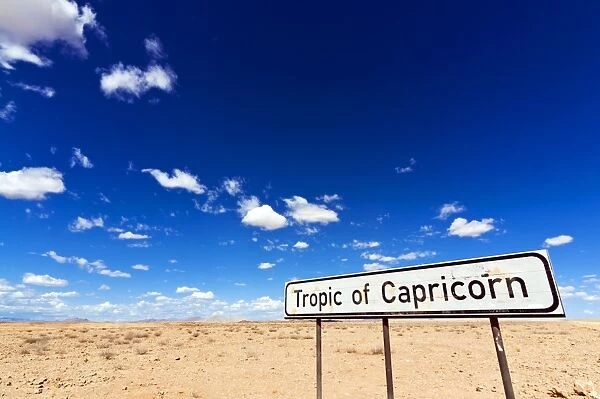 Tropic of Capricorn sign, Namib desert, Namibia, Africa