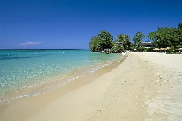 Empty tropical beach in the Maldive Islands