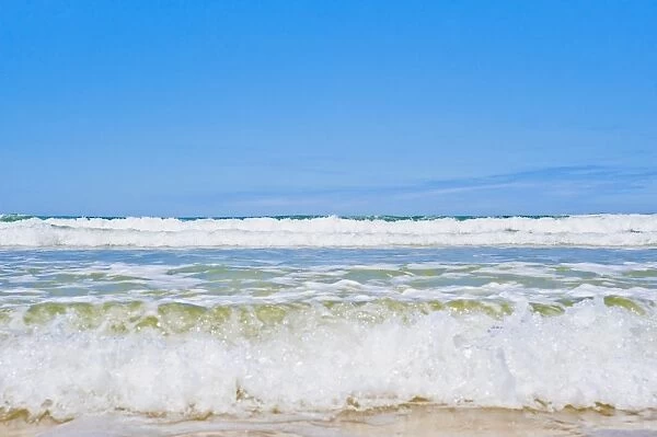 Tropical paradise of Seventy Five Mile Beach, Fraser Island, UNESCO World Heritage Site, Queensland, Australia, Pacific