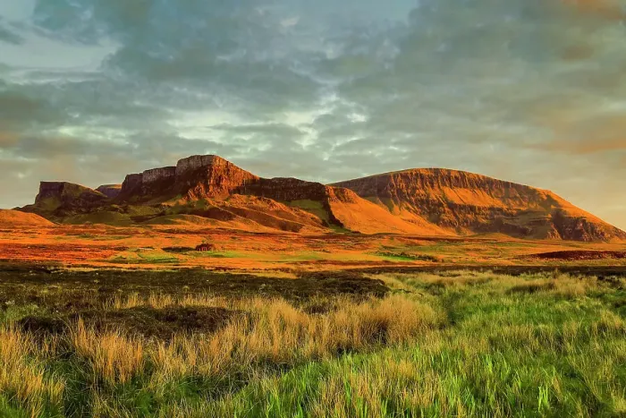 Framed Print : The Trotternish Ridge, a major geological feature of lava flows over Jurassic sediments, a major scenic attraction in the far north east of the island at sunset Golden hour, Flodigarry, Trotternish Peninsula, Skye, Inner Hebrides, Scotland Framed Print : The Trotternish Ridge, a major geological feature of lava flows over Jurassic sediments, a major scenic attraction in the far north east of the island at sunset Golden hour, Flodigarry, Trotternish Peninsula, Skye, Inner Hebrides, Scotland