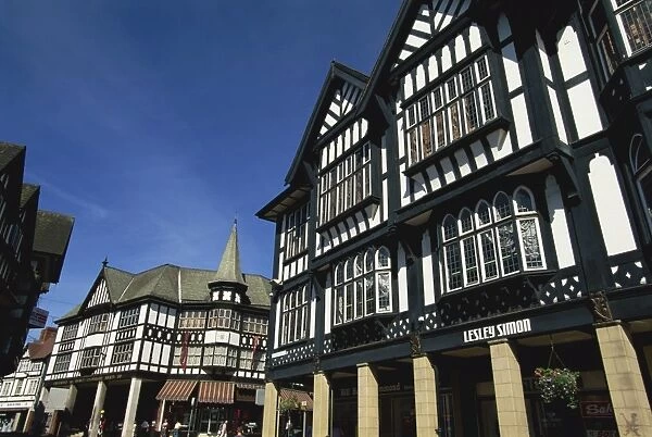 Tudor fronted buildings, Knifesmithgate, Chesterfield, Derbyshire, England