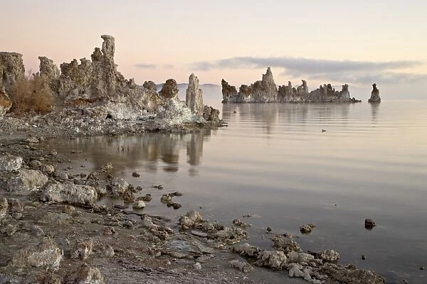 Tufa formations at sunrise, Mono Lake, California, United States of America