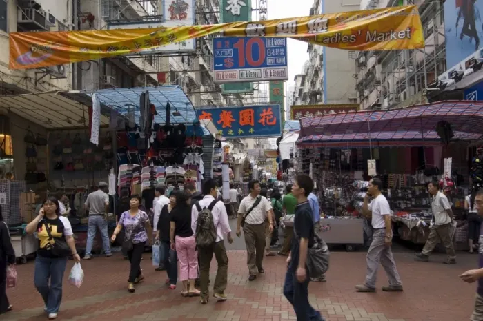 Framed Print : Tung Choi street, Mong Kok district, Kowloon, Hong Kong, China, Asia