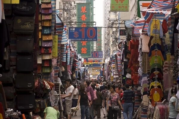 Tung Choi Street, Mong Kok district market, Kowloon, Hong Kong, China, Asia