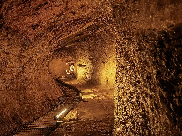 Tunnel of Eupalinos, UNESCO World Heritage Site, Mount Kastro, Pythagoreio, Samos Island, North Aegean, Greek Islands, Greece, Europe